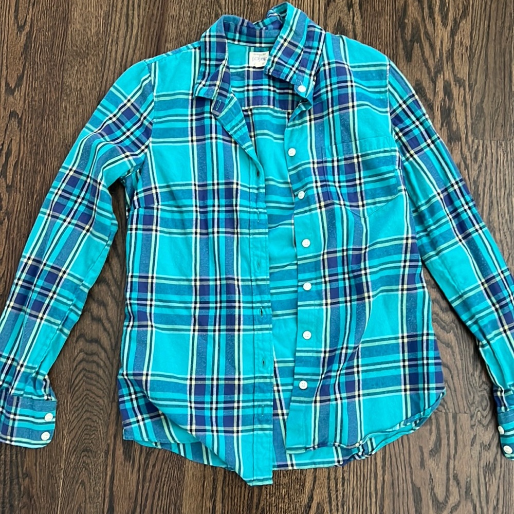 JCrew button down flannel XS